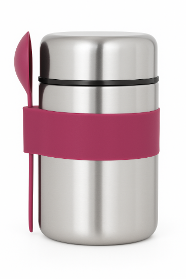 صورة 400ml Food Jar Stainless Steel for Adults - SS+ Purple