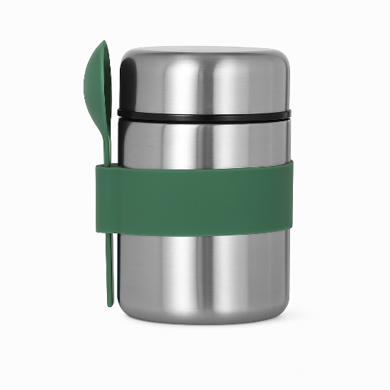 صورة 400ml Food Jar Stainless Steel for Adults - SS+ green