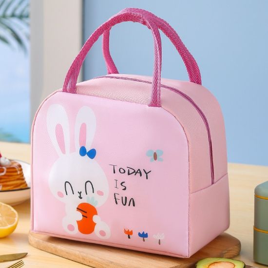 صورة Kids Insulated Lunch Bag - Bunny Pink