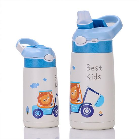 صورة 400ml Stainless Steel Water Bottle for Kids - Blue