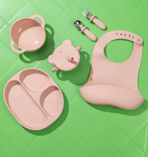 صورة Silicone Meal Set of 6 - Pink